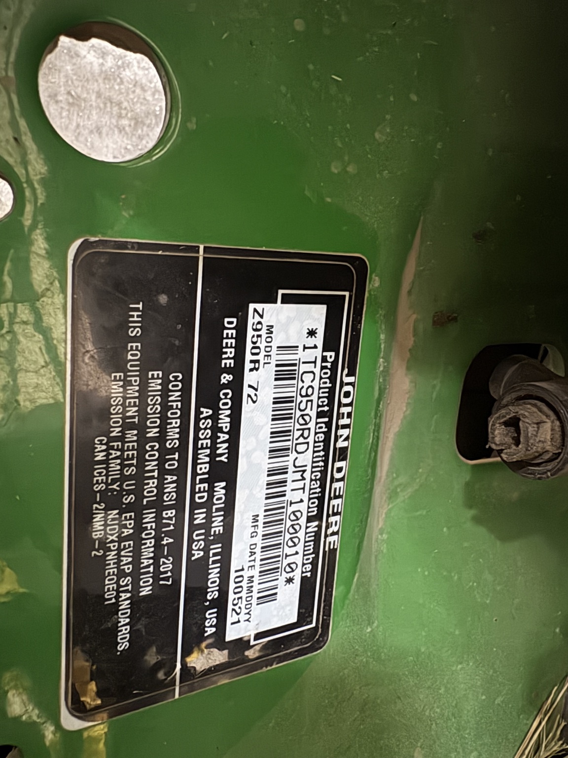 2021 John Deere Z950R Image 5