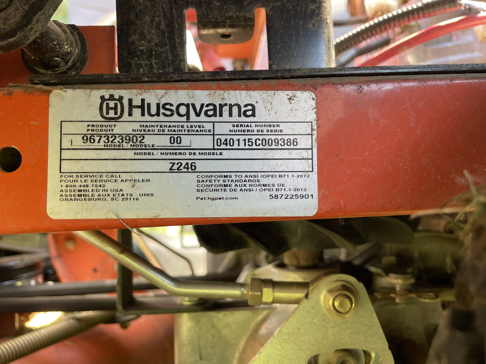 2015 Husqvarna RZ4620 Image 10