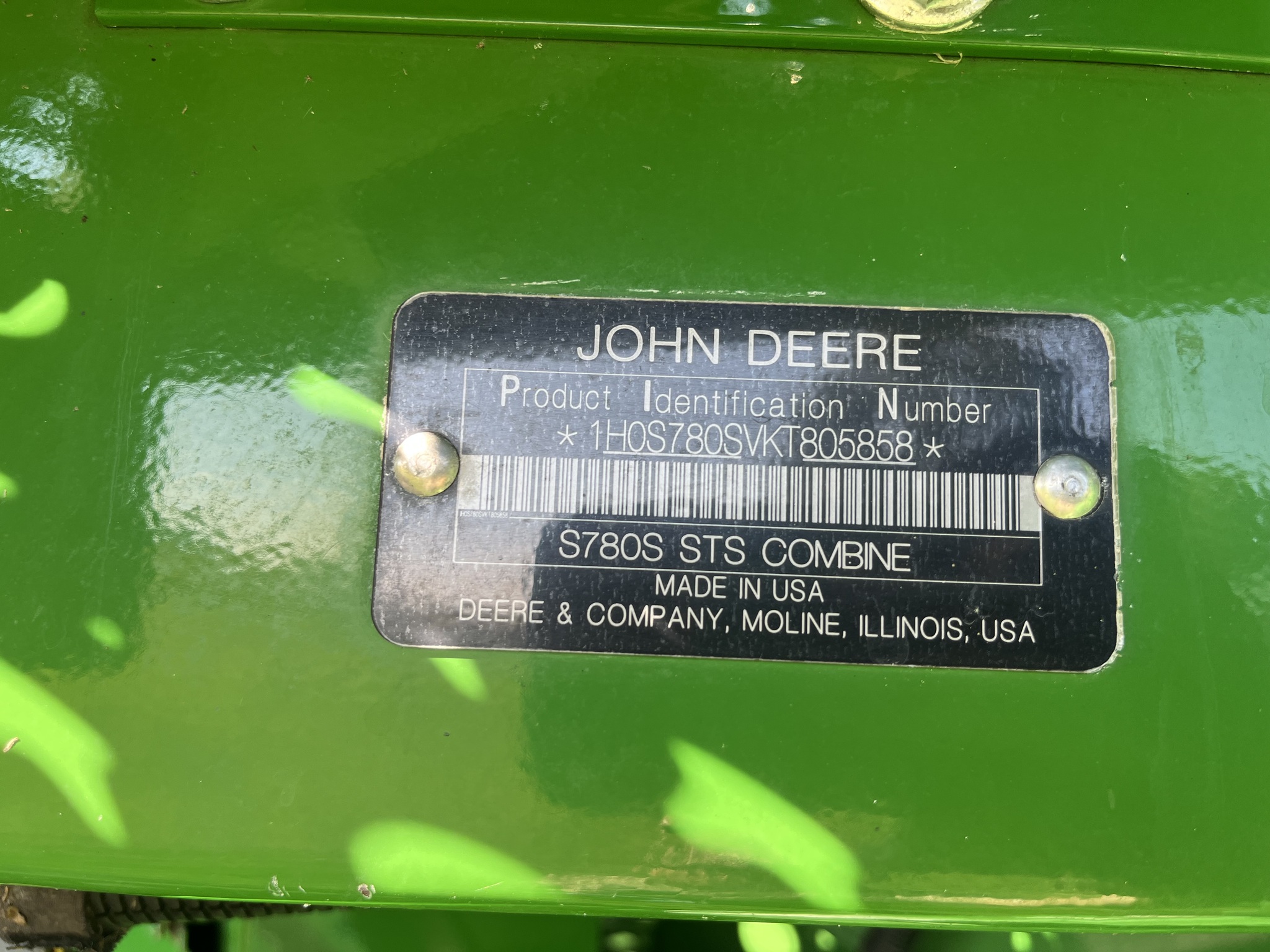 2019 John Deere S780