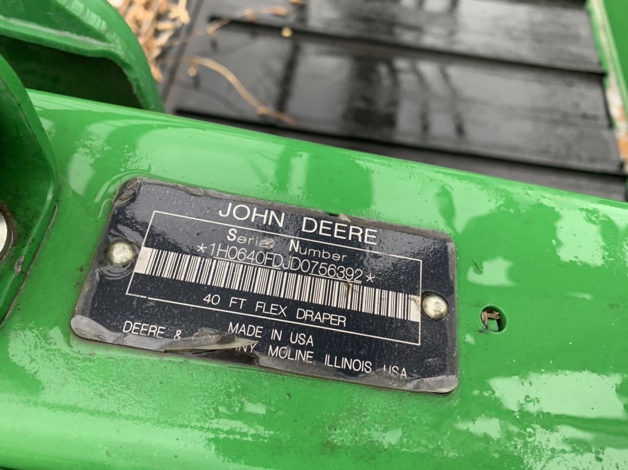 2013 John Deere 640FD Combine Platforms Oelwein, IA