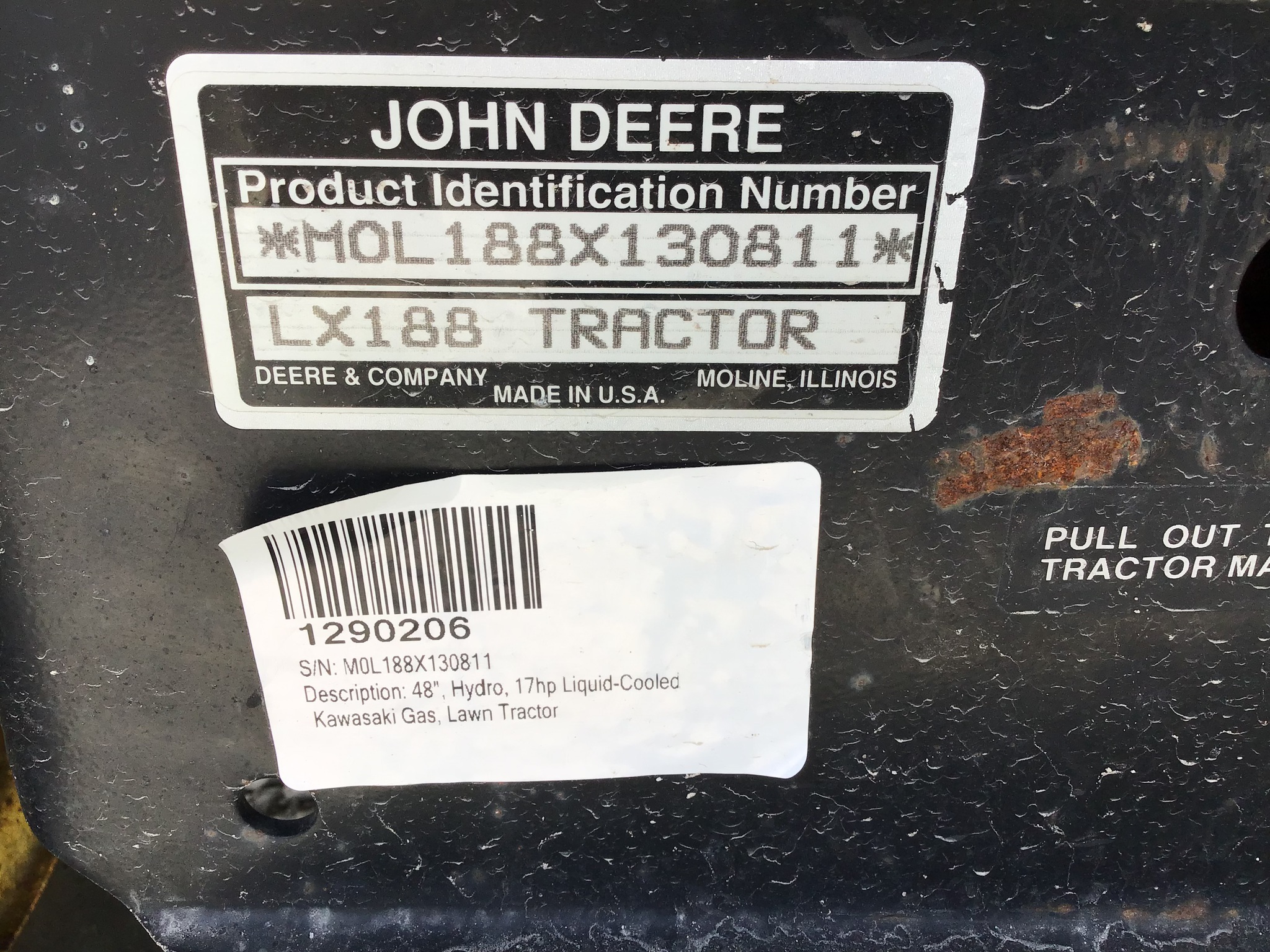 1995 John Deere LX188 Image 16