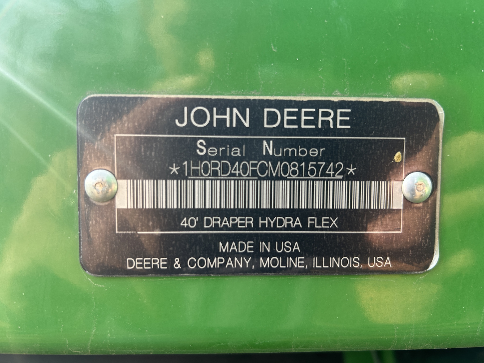  2021 John Deere RD40F at Heritage Tractor in Adrian, MO