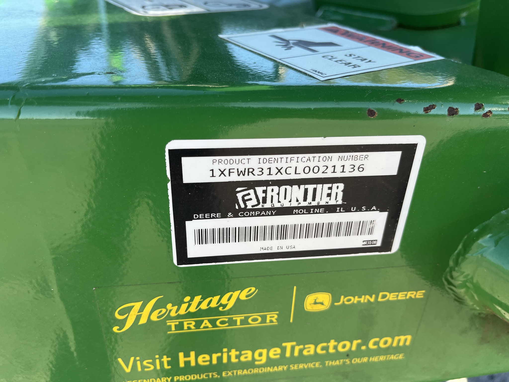  2020 Frontier WR3108 at Heritage Tractor in Lebanon, MO