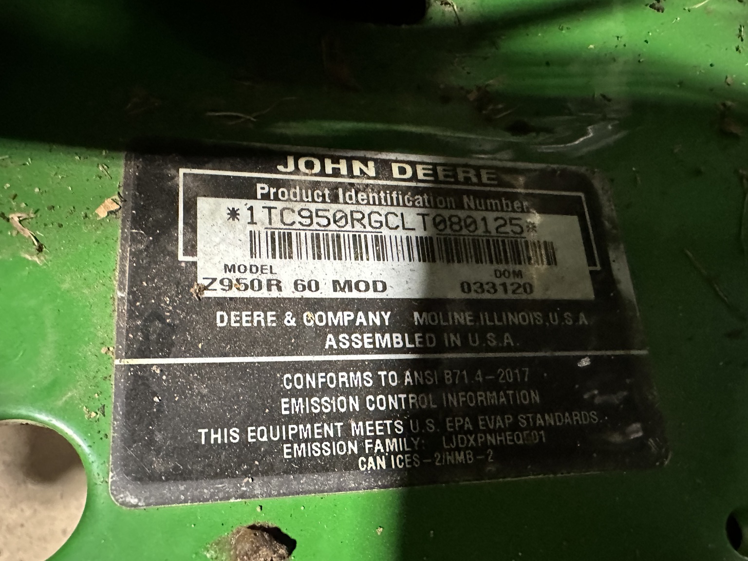 2020 John Deere Z950R Image 12