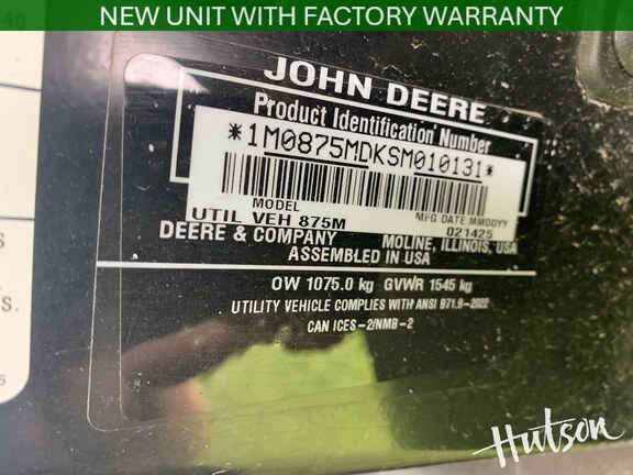 Photo of 2025 John Deere XUV 875M