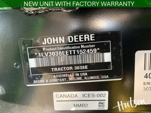 Photo of 2026 John Deere 3038E