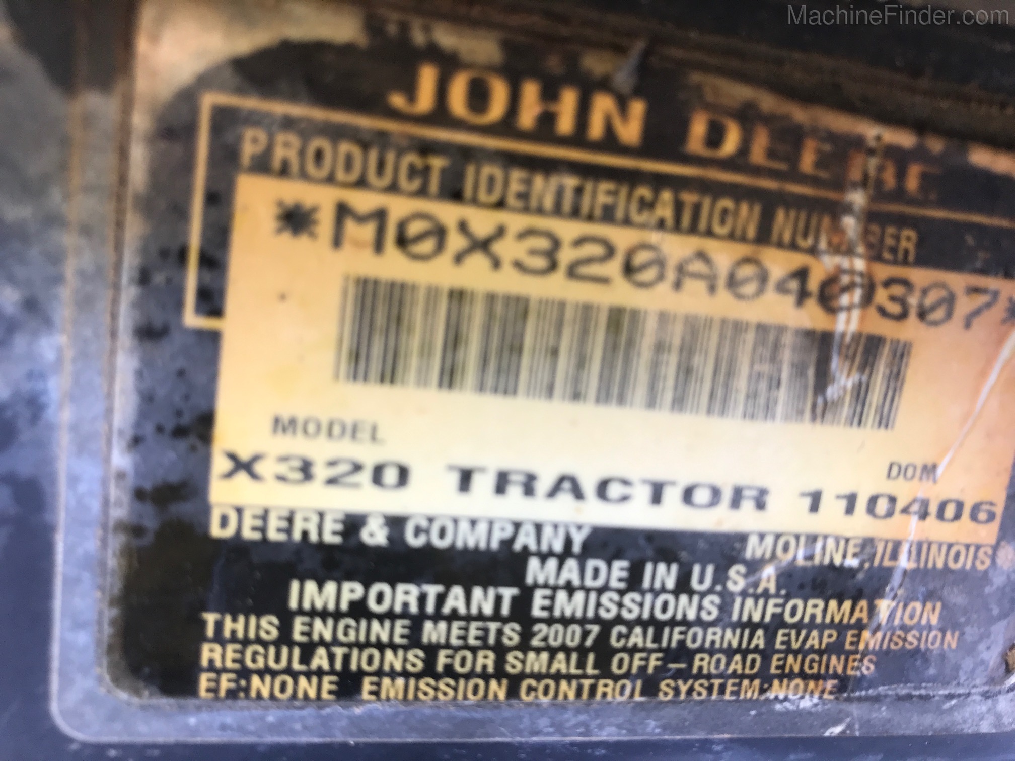 2006 John Deere X320 Image 6