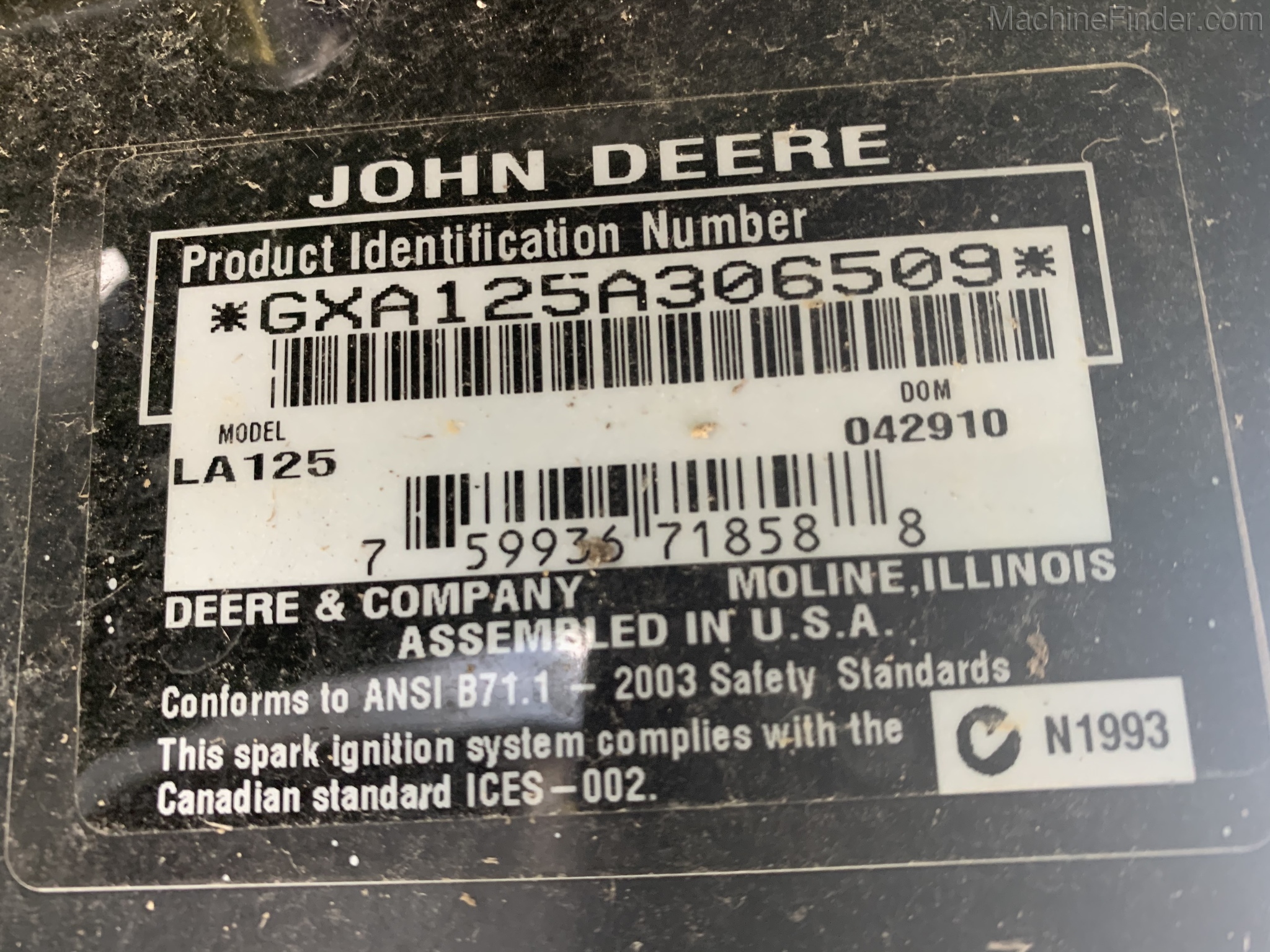 2010 John Deere LA125 Image 6