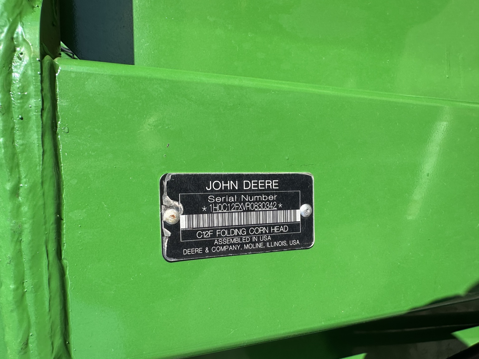  2024 John Deere C12F at Heritage Tractor in Brimfield, IL