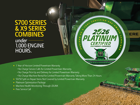 Used 2024 John Deere X9 1100 Combines at Horizon Ag & Turf in High Prairie, AB - Photo2