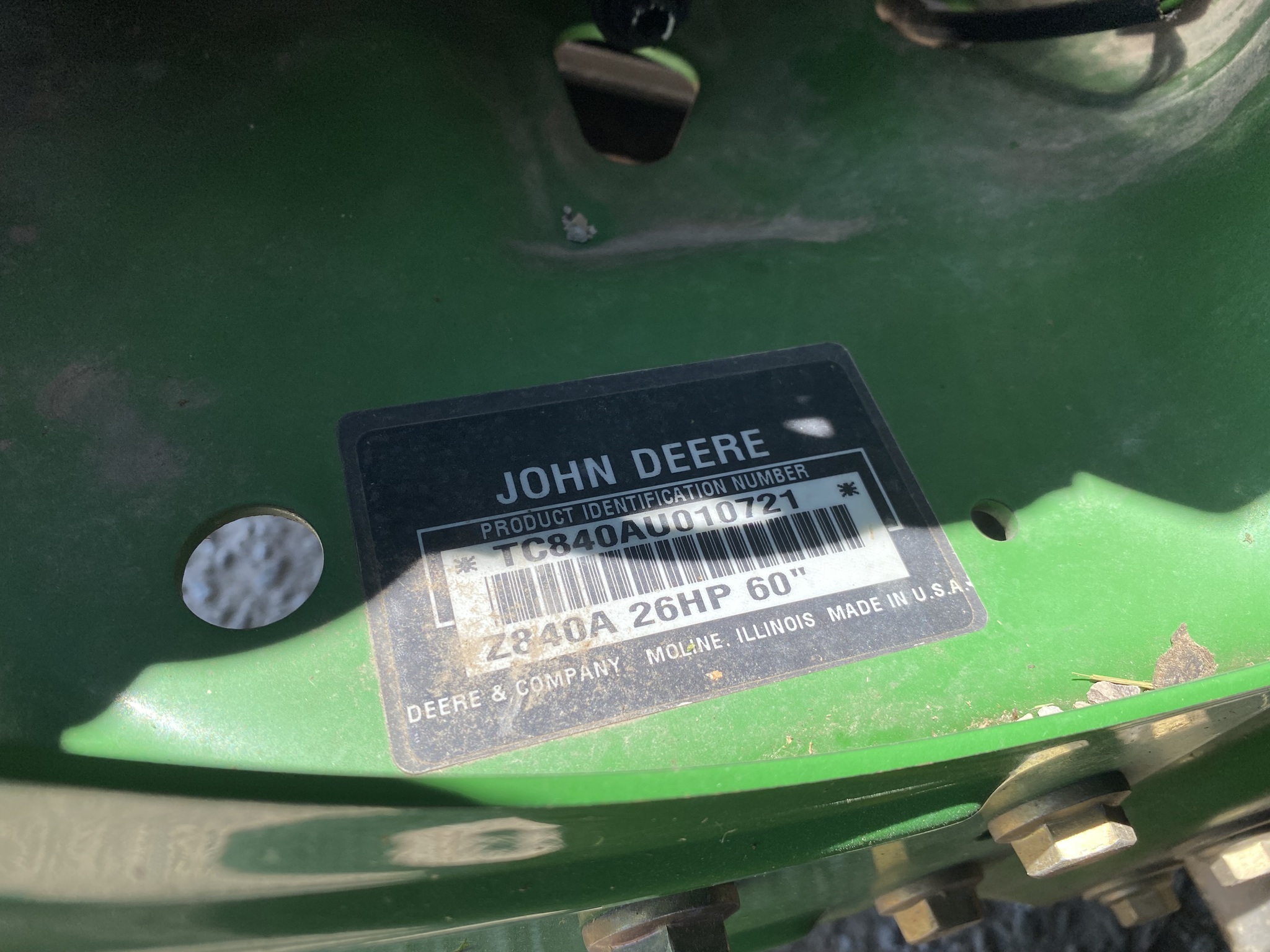 2008 John Deere Z840A Image 17