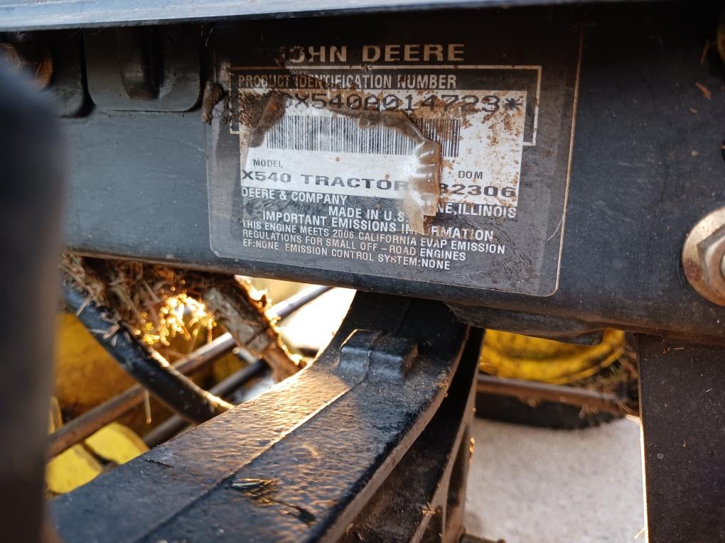 2006 John Deere X540 Image 8