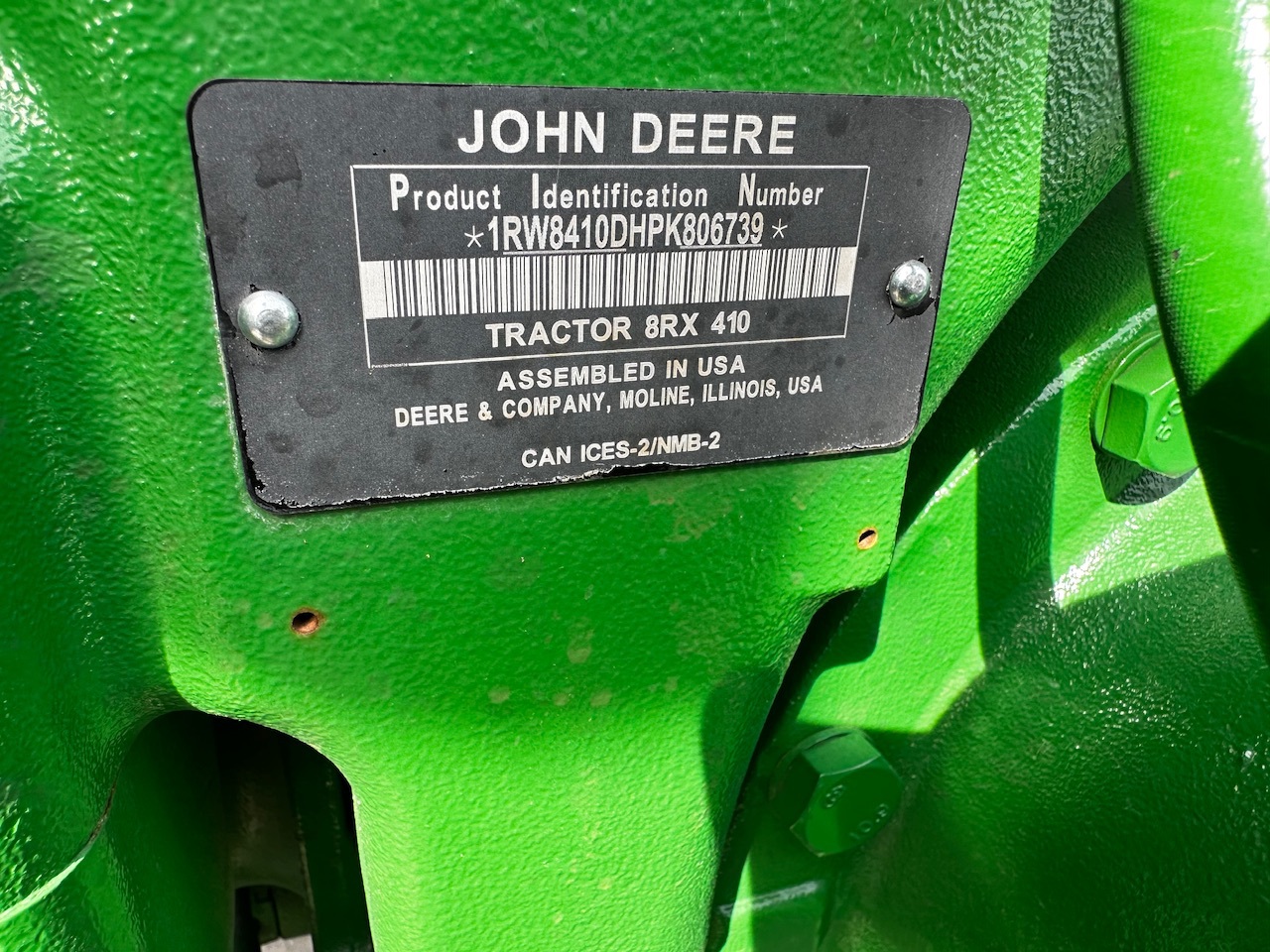  2023 John Deere 8RX 410 at Heritage Tractor in Pontiac, IL