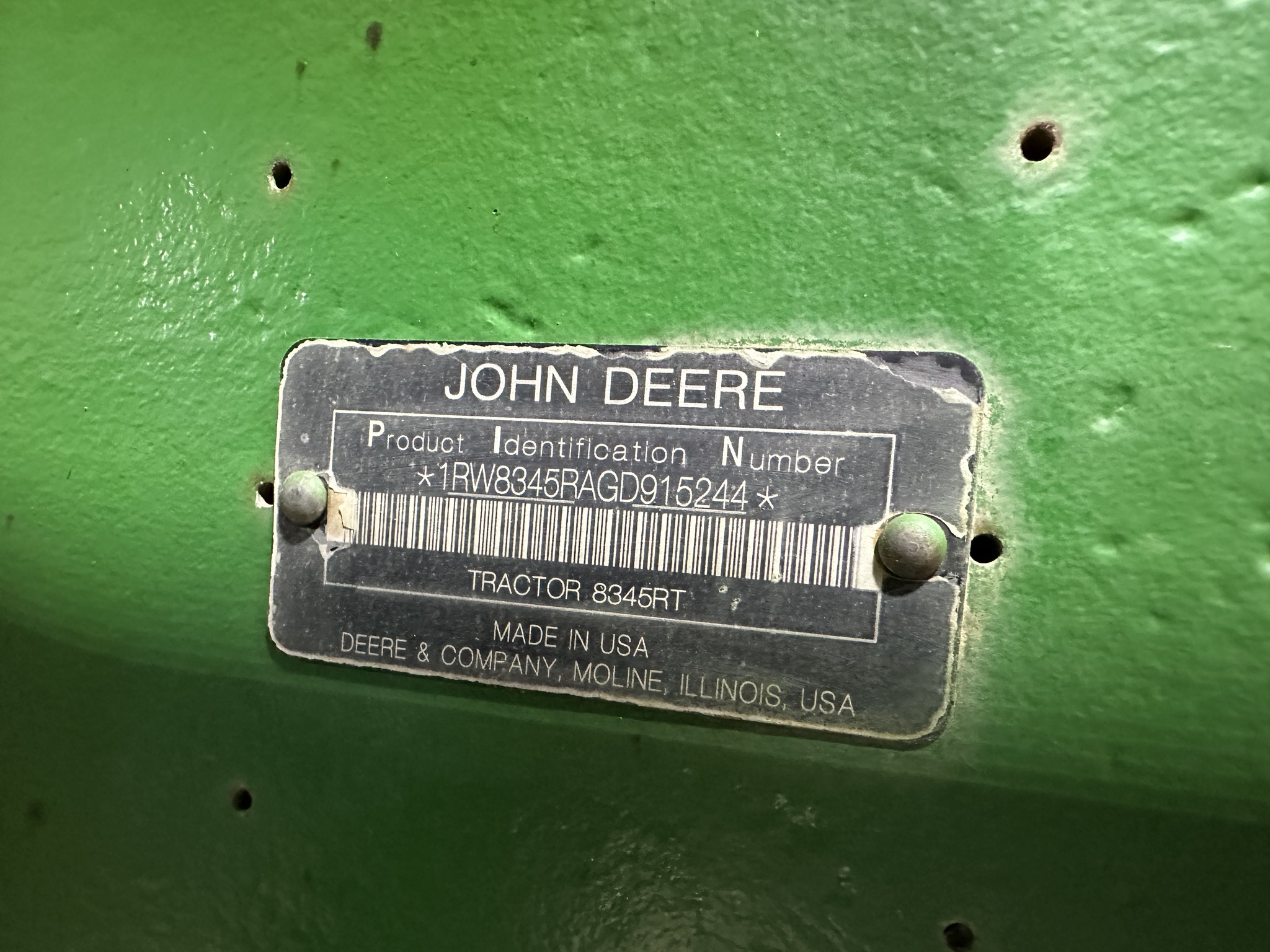 2016 John Deere 8345RT Image 2