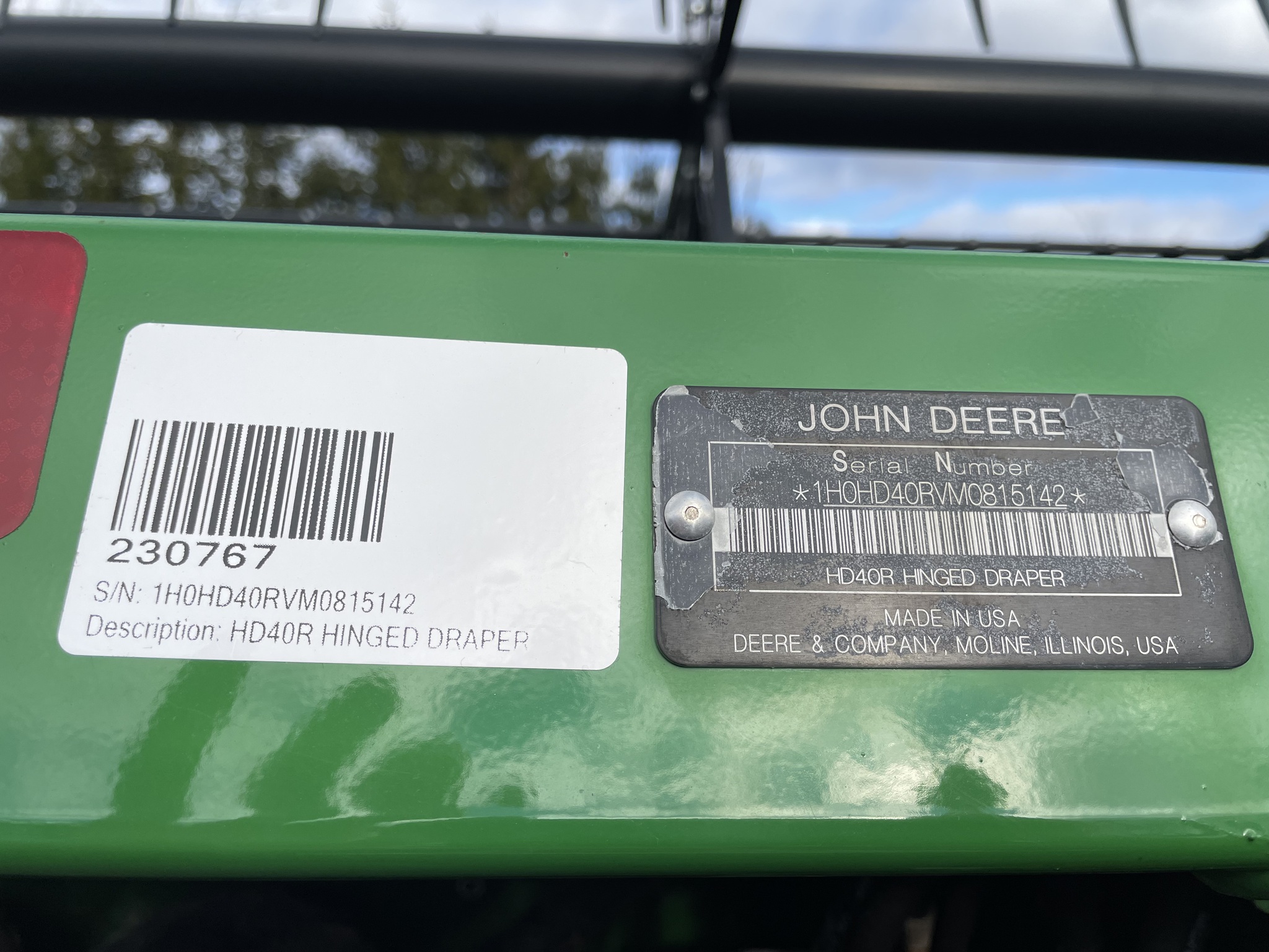 2021 John Deere HD40R Image 16