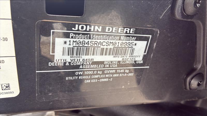 2025 John Deere 845R Image 7