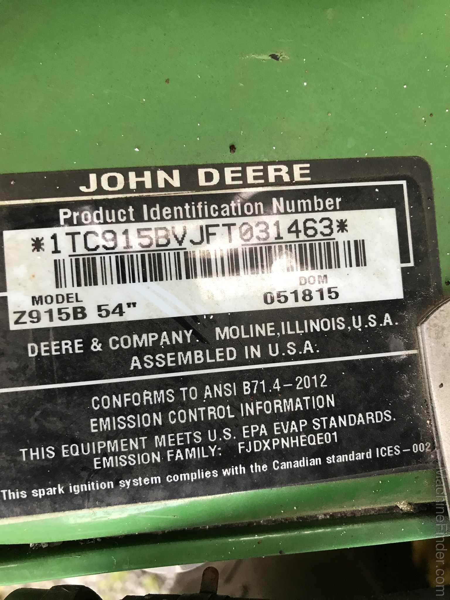 2015 John Deere Z915B Image 3