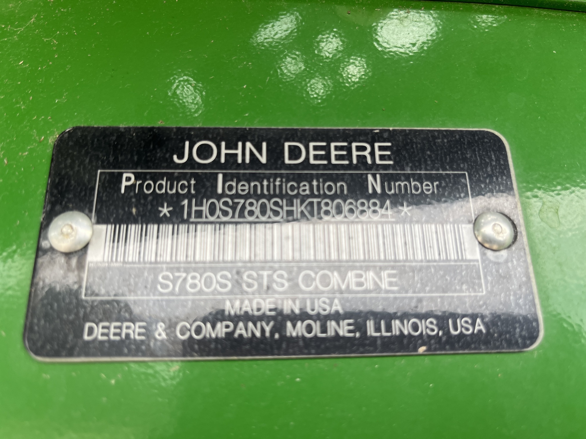  2019 John Deere S780 at Heritage Tractor in Lockwood, MO