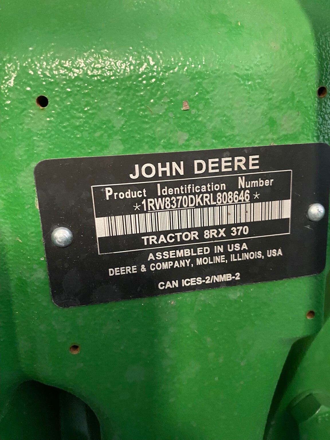 2024 John Deere 8RX 370 Image 10