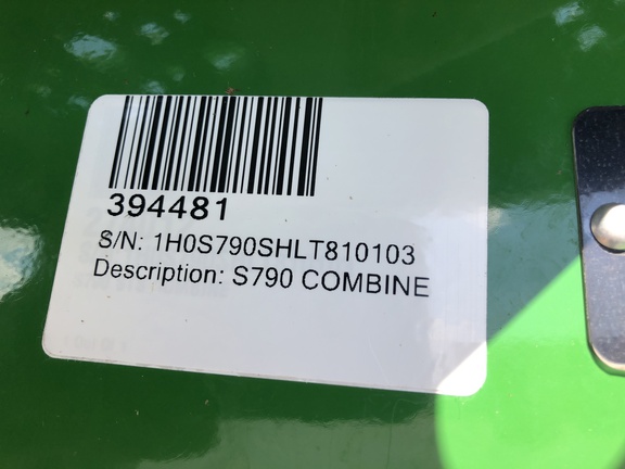 Photo of 2020 John Deere S790