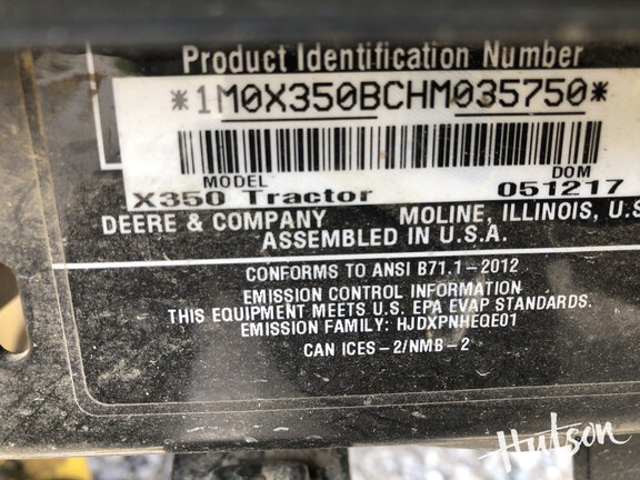Photo of 2017 John Deere X350