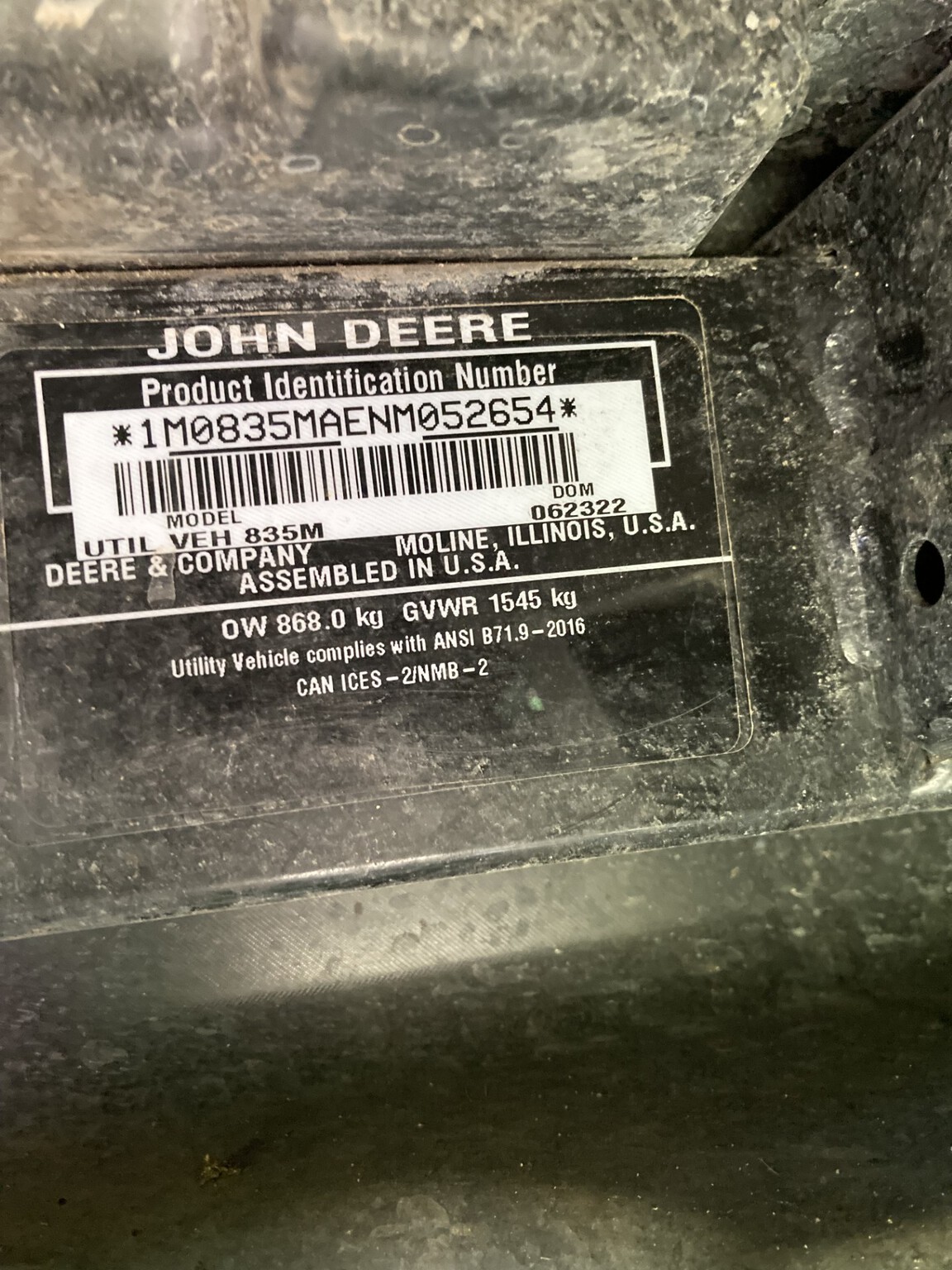 2022 John Deere XUV 835M Image 4