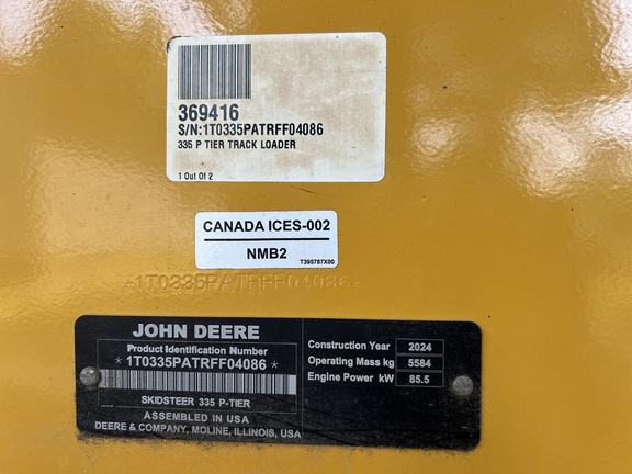 Photo of 2024 John Deere 335 P