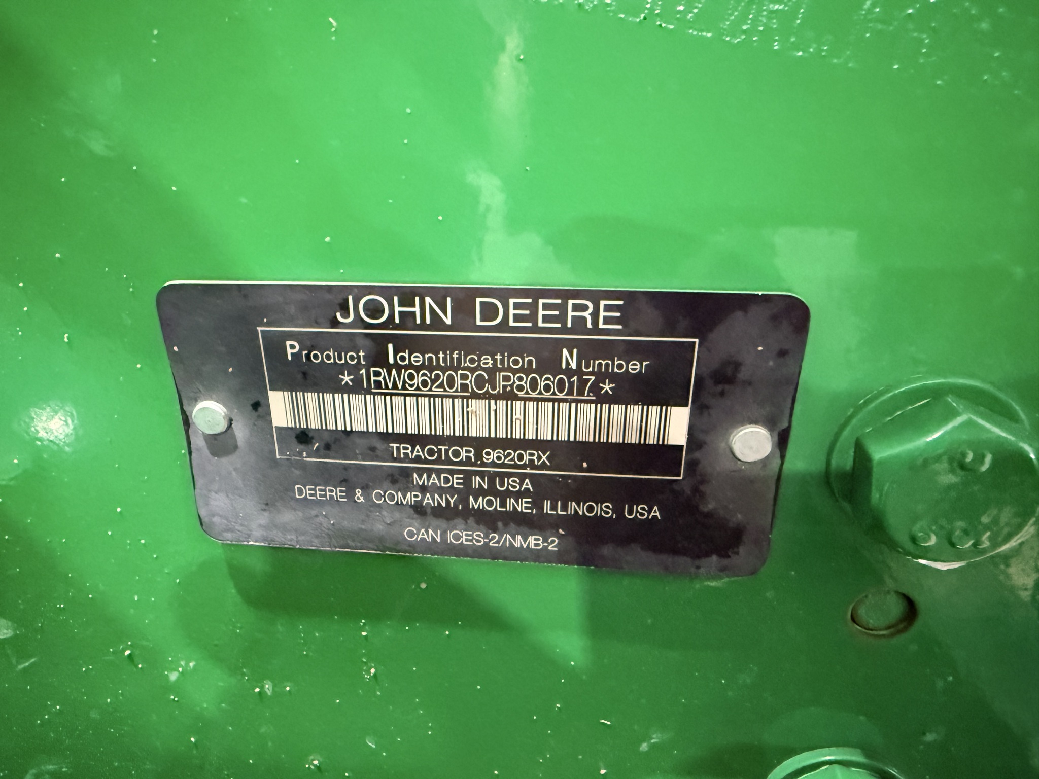 2018 John Deere 9620RX Image 8