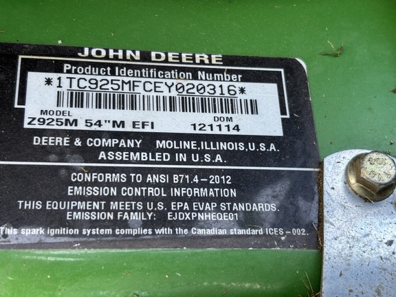 Used 2014 John Deere Z925M Zero Turn Mowers at Koenig Equipment in Botkins, OH - Photo22
