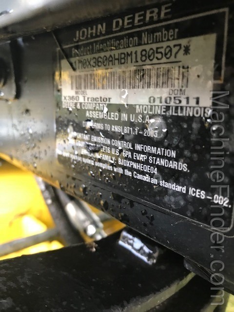 2011 John Deere X360 Image 13