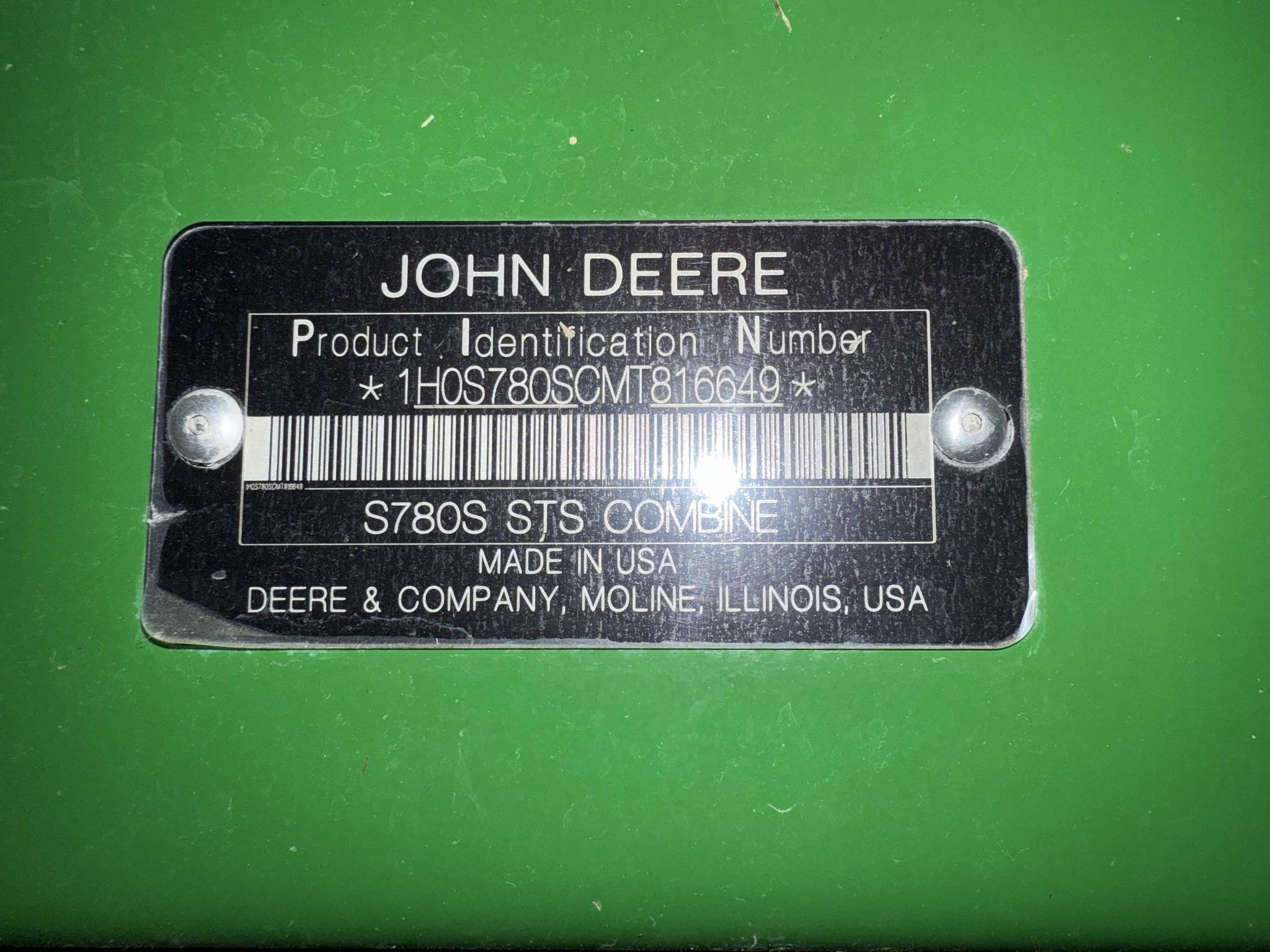 2021 John Deere S780 Image 2