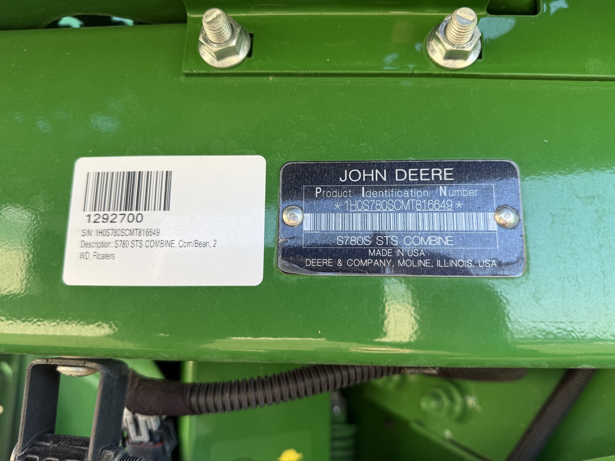 2021 John Deere S780 Image 20
