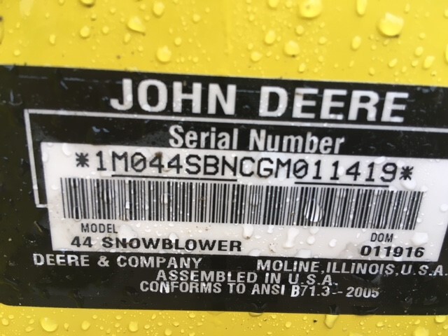2016 John Deere 44