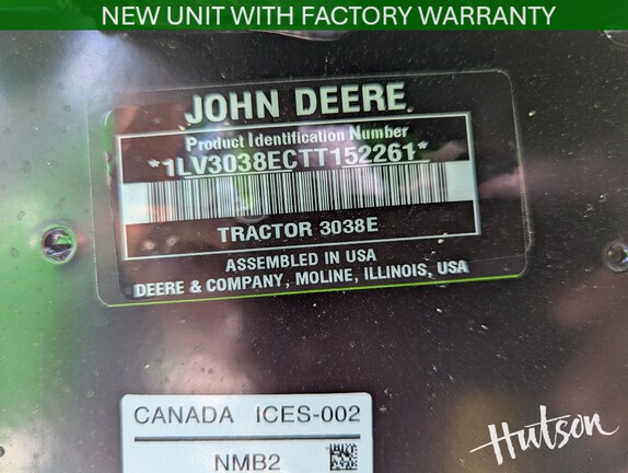 Photo of 2026 John Deere 3038E