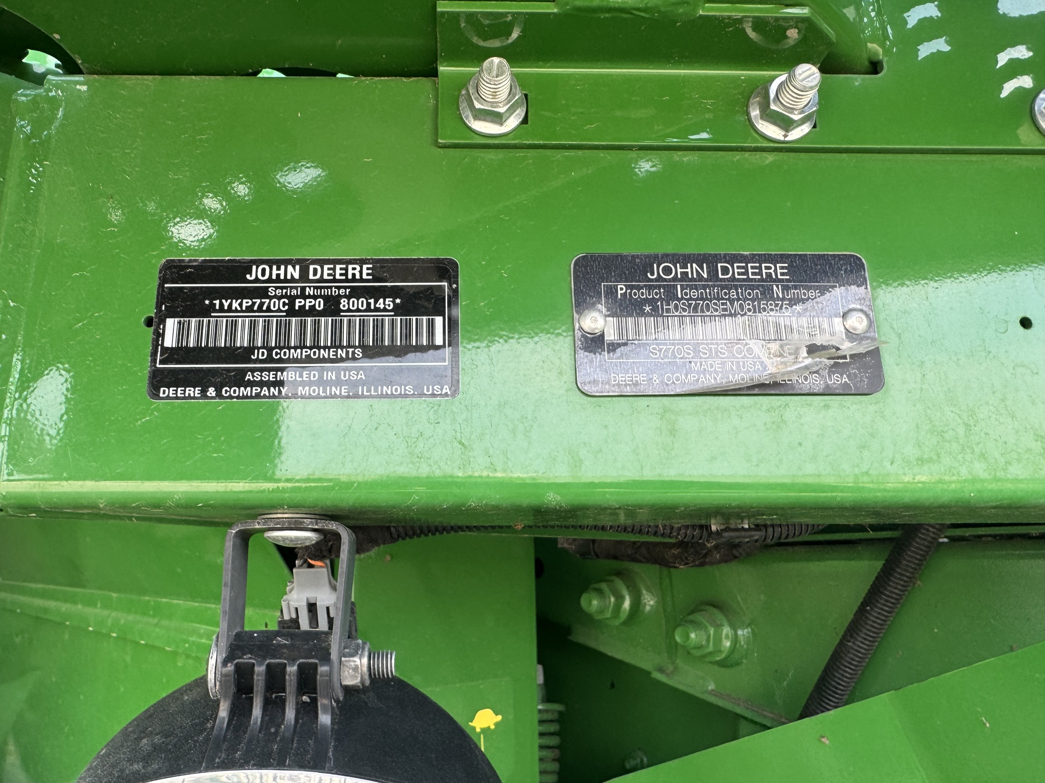  2021 John Deere S770 at Heritage Tractor in Brimfield, IL