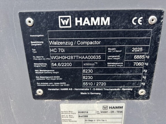 2025 Hamm HC70