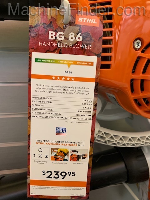 2020 Stihl BG86 Image 2