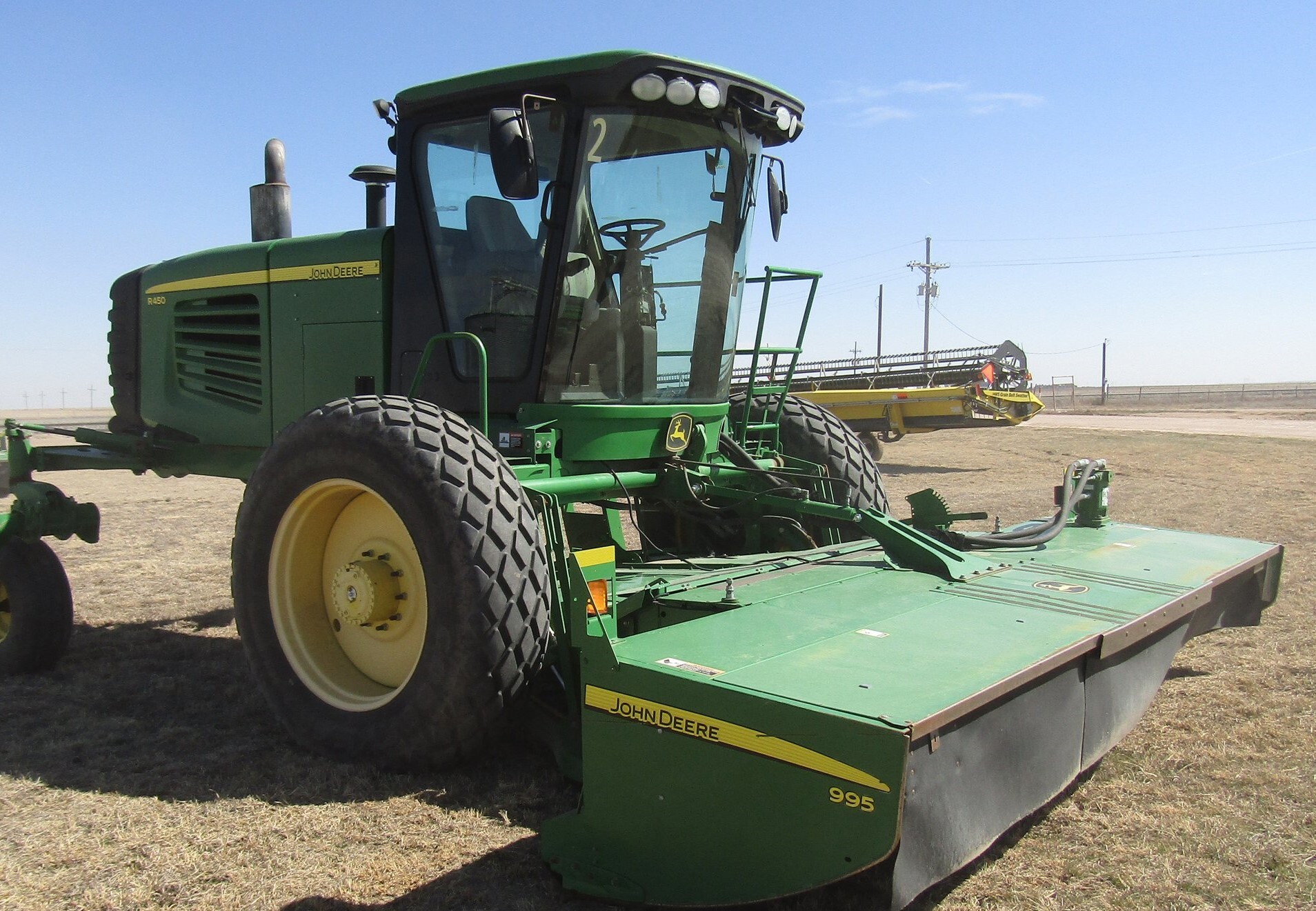 John Deere R450 Swather Image 1