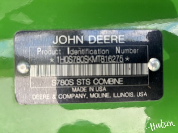Photo of 2021 John Deere S780
