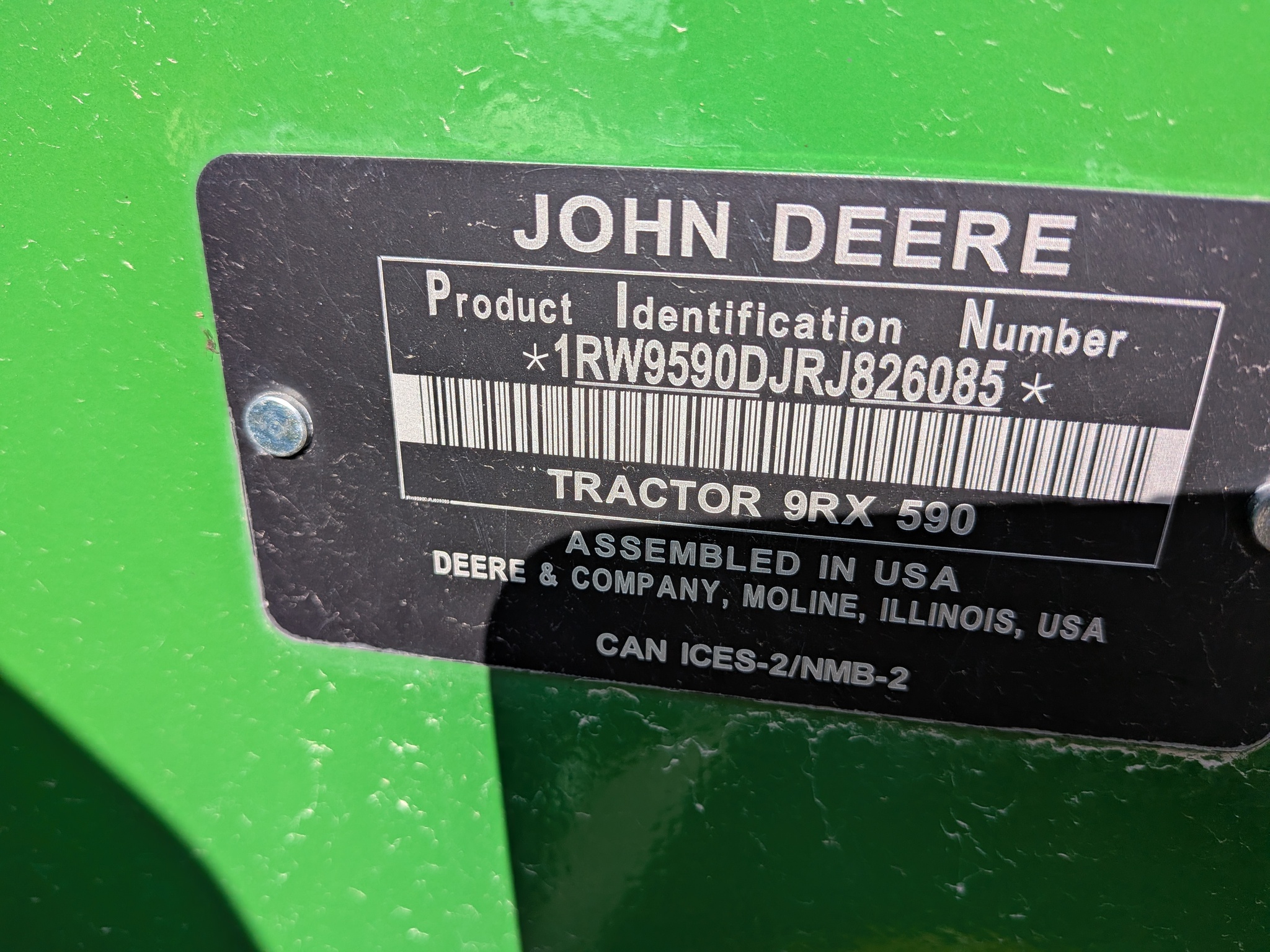  2024 John Deere 9RX 590 at Heritage Tractor in Aledo, IL