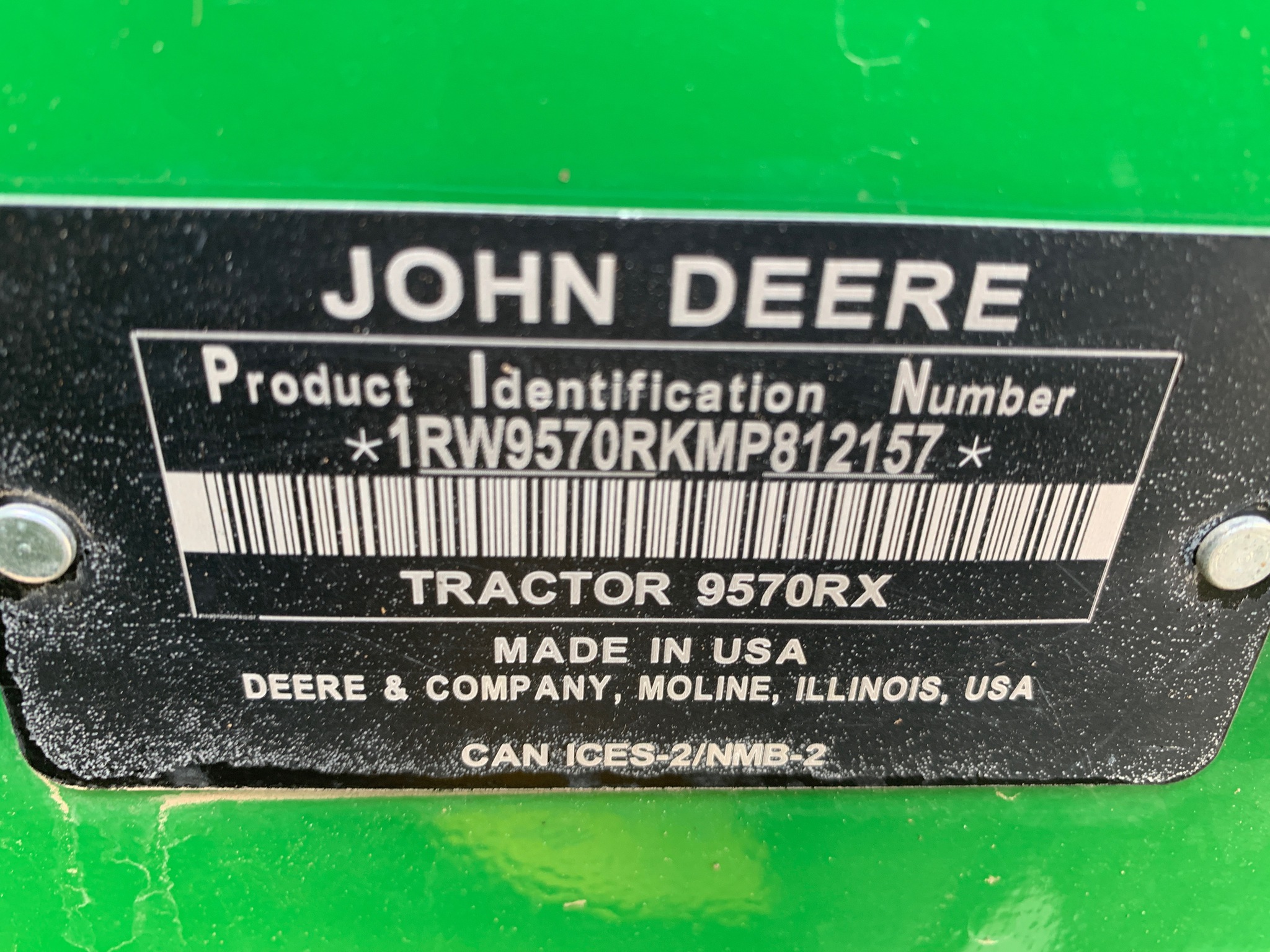  2021 John Deere 9570RX at Heritage Tractor in Lamar, MO