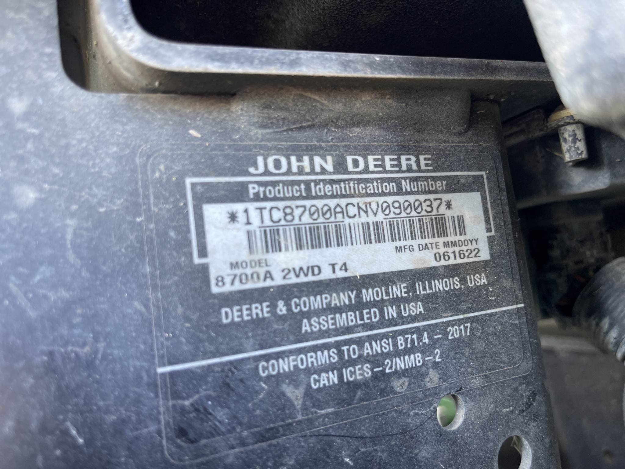 2021 John Deere 8700A Image 17