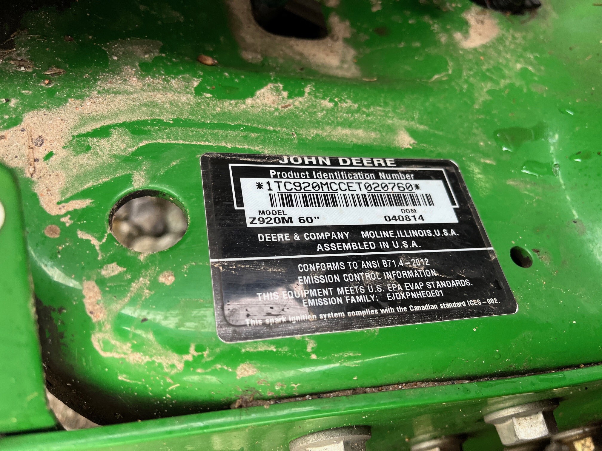2014 John Deere Z920M Image 10