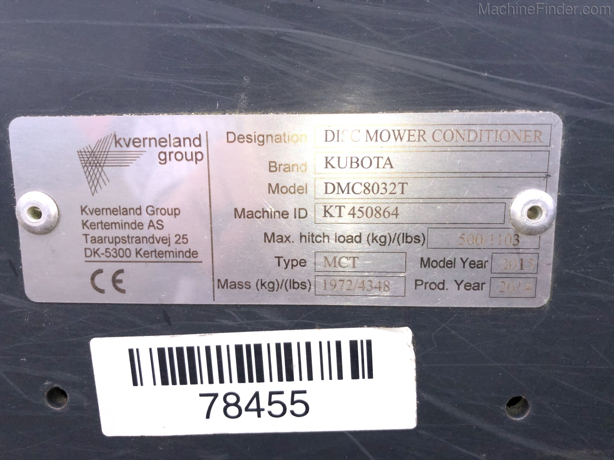 2015 Kubota DMC8032T Image 6