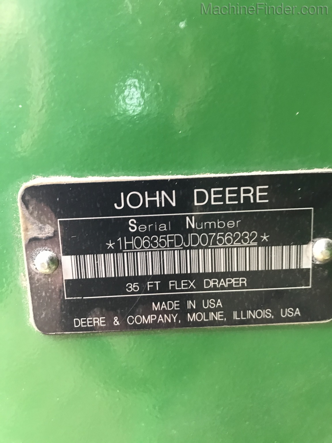 2013 John Deere 635FD Image 3