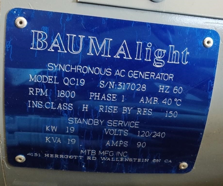 2022 Baumalight 19KW PTO Generator Image 4