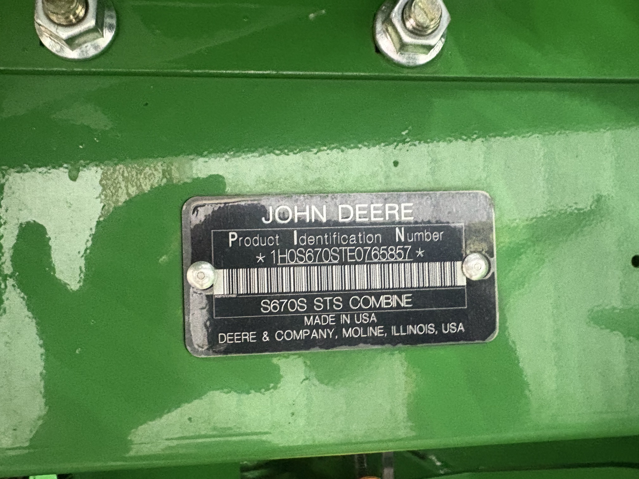 2014 John Deere S670 Image 12