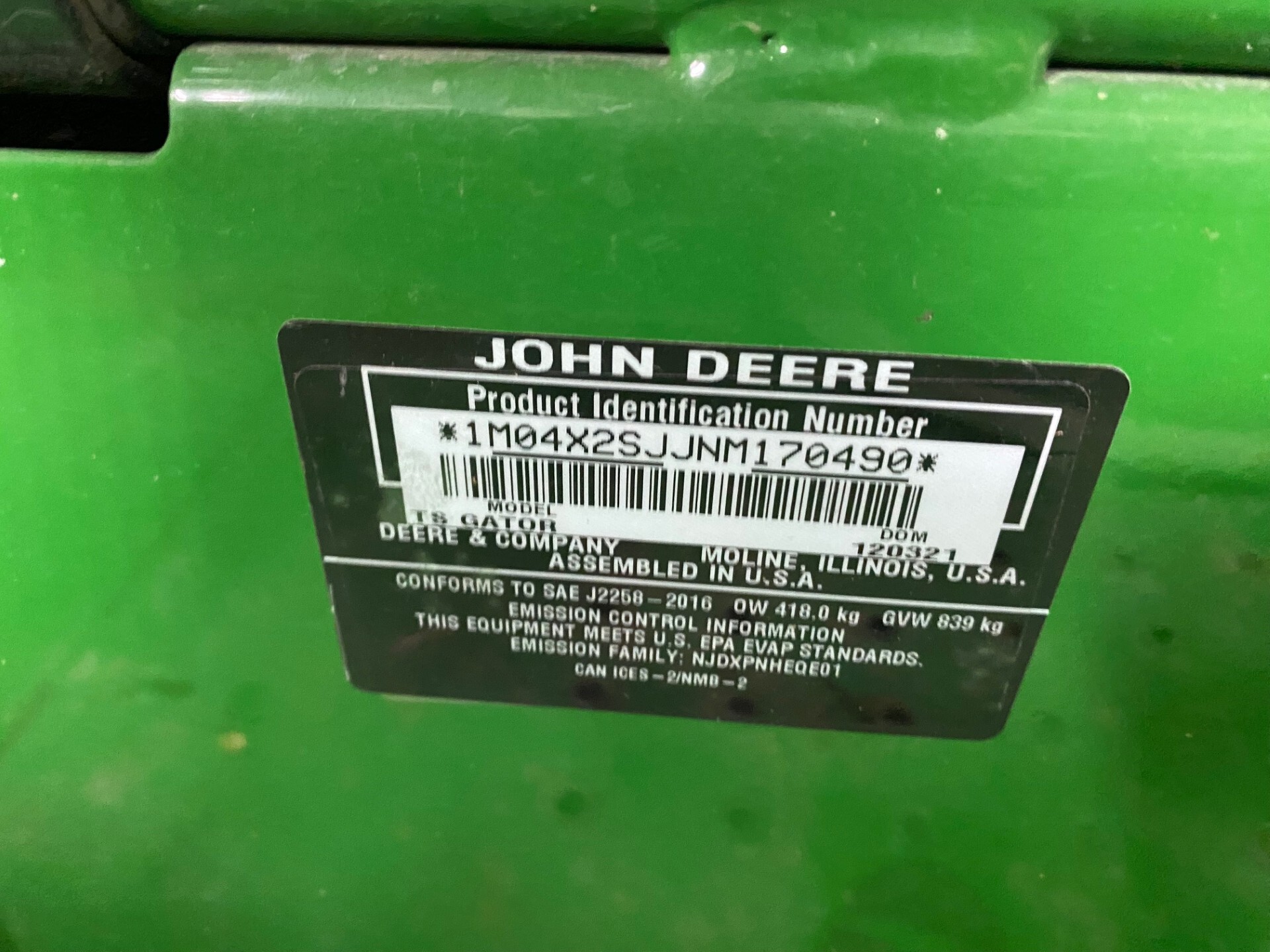 2021 John Deere TS 4X2 Image 8