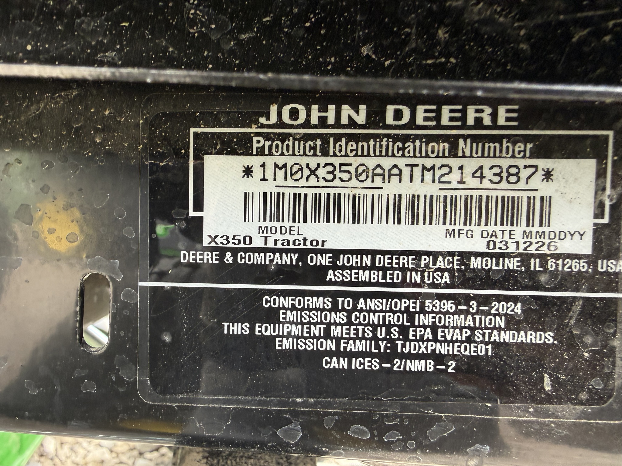 2026 John Deere X350 Image 8
