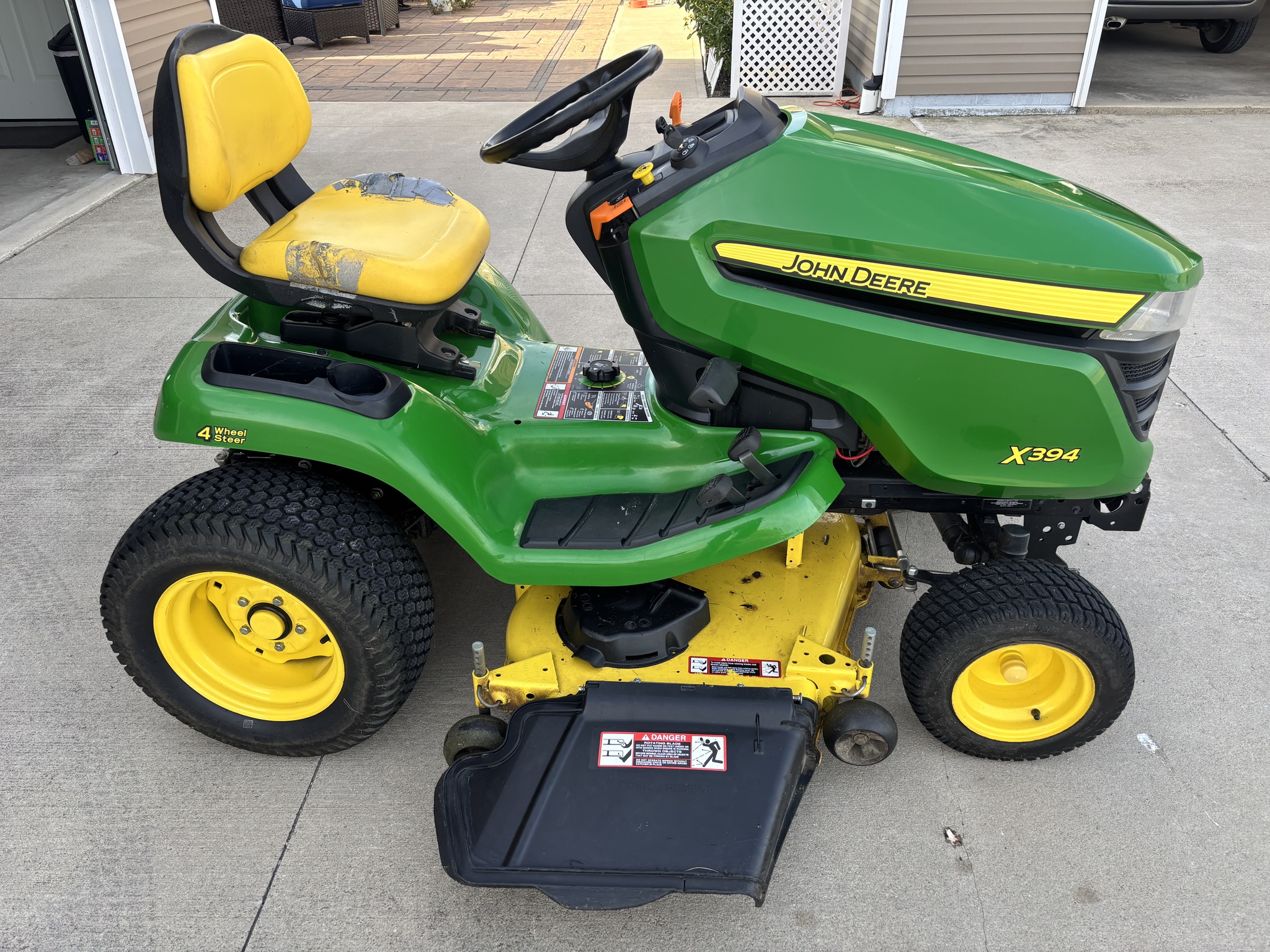 Used 2017 John Deere X394 Lawn & Garden Tractors at Koenig Equipment in Botkins, OH - PhotoXL6